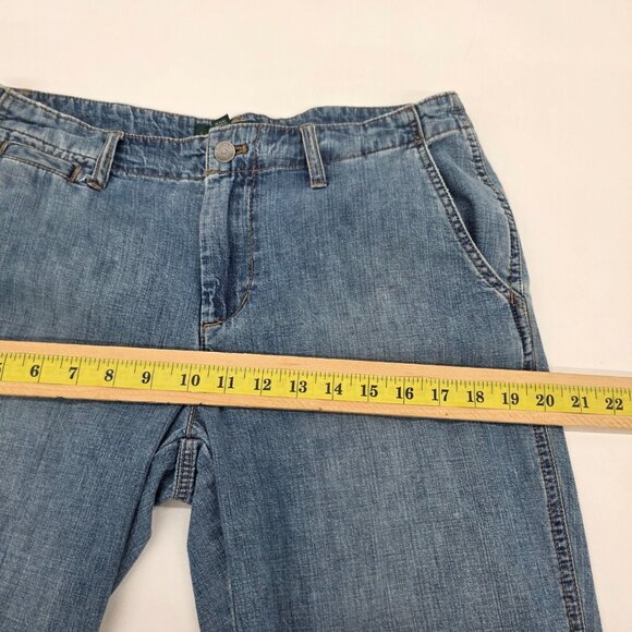 Lauren Ralph Lauren Womens 10P Blue Denim Capris Classic Fit Cotton Jean Pants - Picture 11 of 12